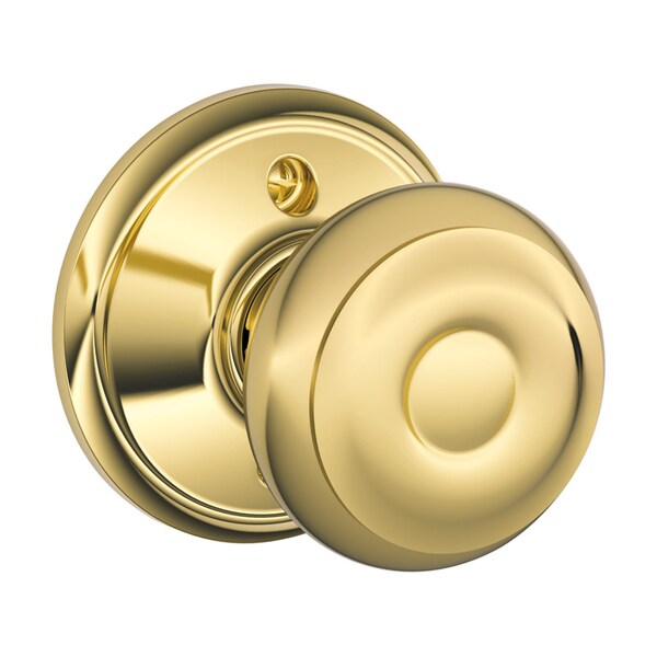 Schlage Schlage Georgian Bright Brass Dummy Knob Right or Left Handed F170 VGEO 605 - main